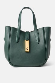 Polo ID Leather Small Tote by Polo Ralph Lauren Accessories