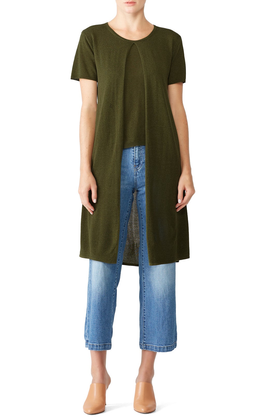 Olive High Low Sweater by Slate & Willow 0