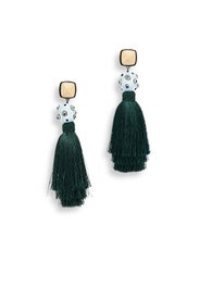 Green Tassel Earrings by Tory Burch Accessories
