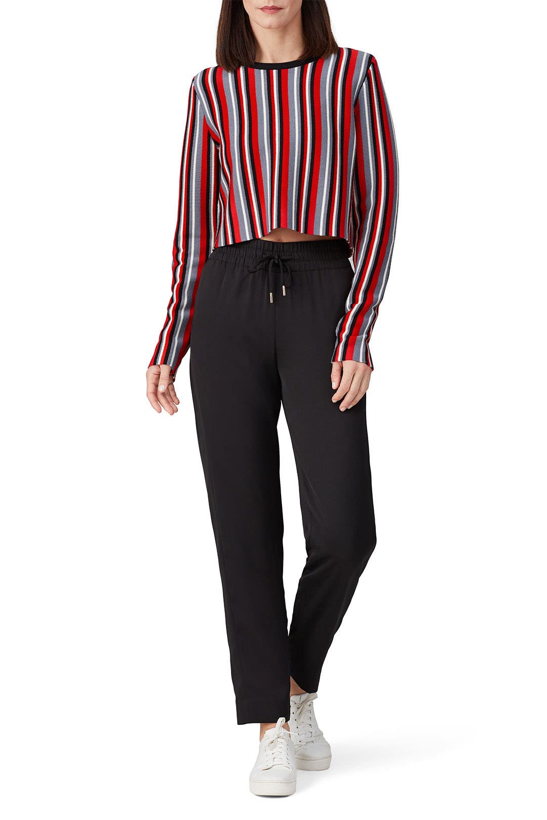 Striped Cropped Sweater by Victor Glemaud 0