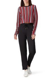 Striped Cropped Sweater by Victor Glemaud