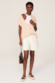 Orange Striped Sweater Vest by Emporio Armani