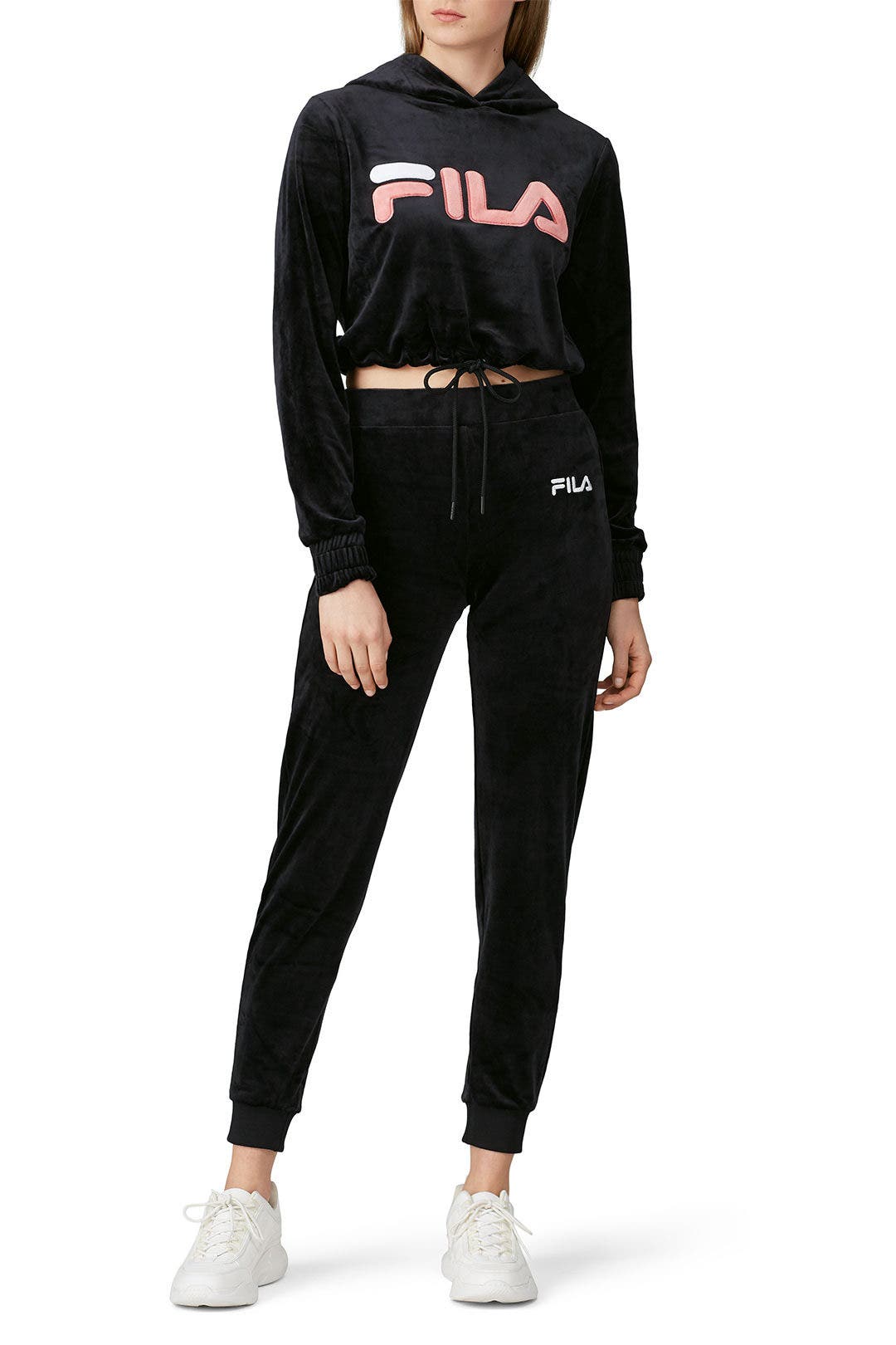 Aitana Velour Crop Hoodie by FILA 0
