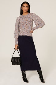 Confetti Balloon Sleeve Sweater by Louna