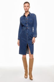 Denim Long Sleeve Shirt Dress by Madewell