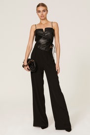 Cosimo Faux Leather Top by Nanushka