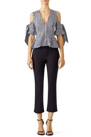 Gingham Cold Shoulder Top by Nicholas