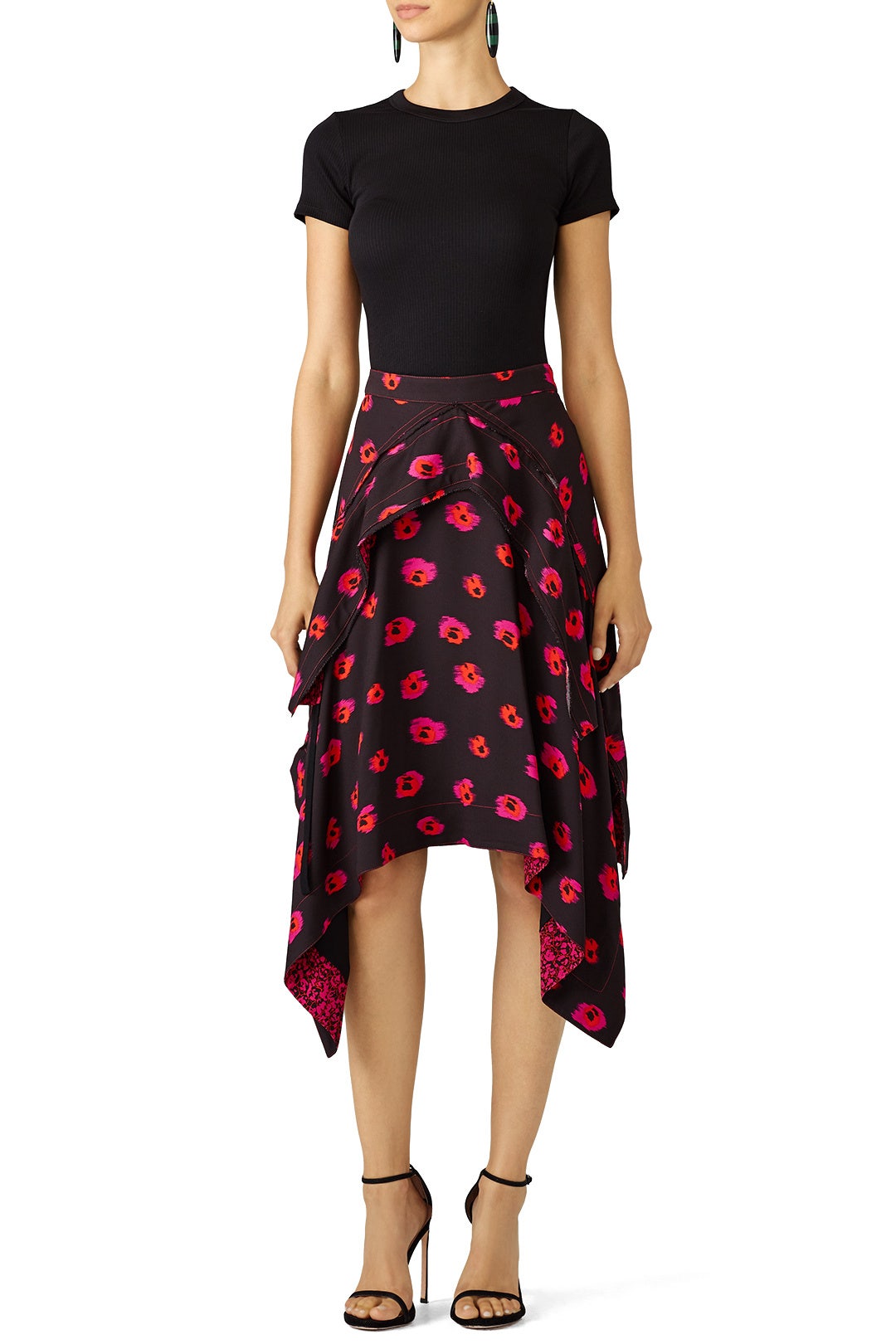 Black Layered Midi Skirt by Proenza Schouler 0