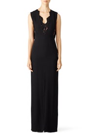 Black Lana Lace Gown by Raoul