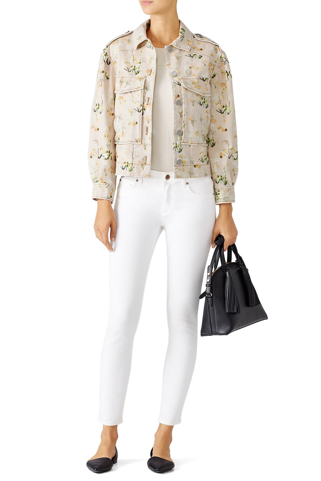 Floral Denim Jacket by Rebecca Taylor NYC 0