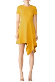 Yellow Drape Hem Dress by Slate & Willow