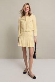 Pleated High Rise Mini Skirt by CeCe