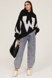 Gothic Logo Knit Hoodie by JW Anderson