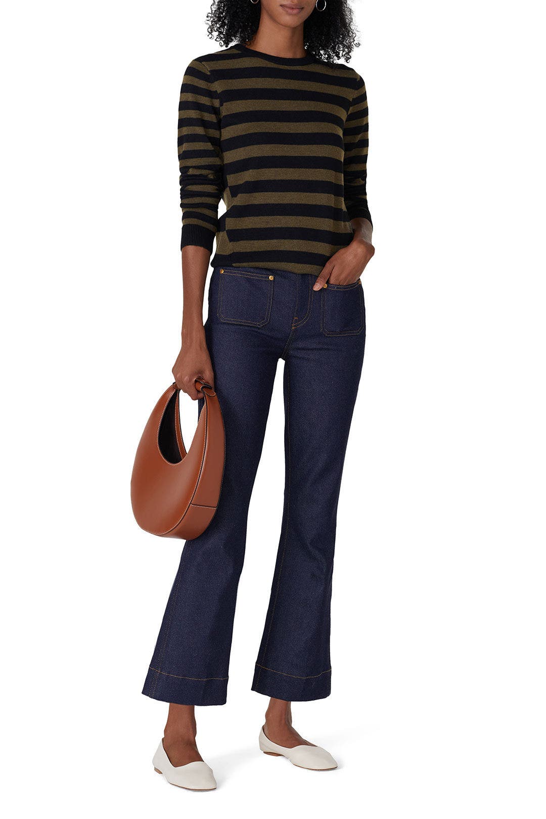 Olive Stripe Sweater by Jason Wu x RTR 0