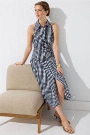 Maxine Gingham Midi Dress by Milly