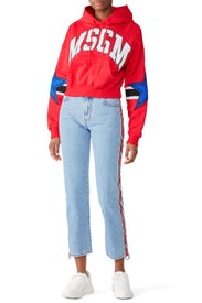 Logo Stripe Jeans by MSGM