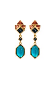 Dusky Tile Drop Earrings by Oscar de la Renta
