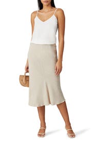 Cream Everyday Midi Skirt by Sanctuary