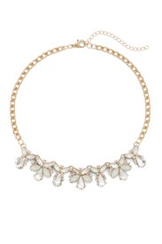 Crystal Floral Necklace by Slate & Willow Accessories