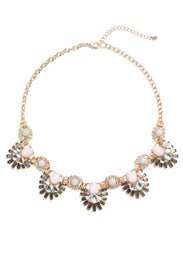 Floral Stud Chain Necklace by Slate & Willow Accessories