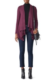 Berry Amie Waterfall Cardigan by B Collection by Bobeau