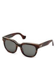 Burgundy Horn Effect Sunglasses by Balenciaga
