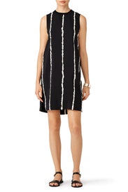 White Stripe Cut Shift Dress by Derek Lam 10 Crosby