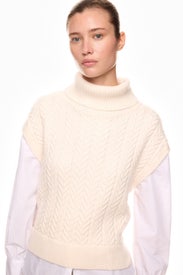 Cable Vest Tunic by 525 America