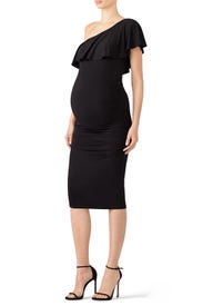 Shoulder Ruffle Maternity Sheath by Ingrid & Isabel