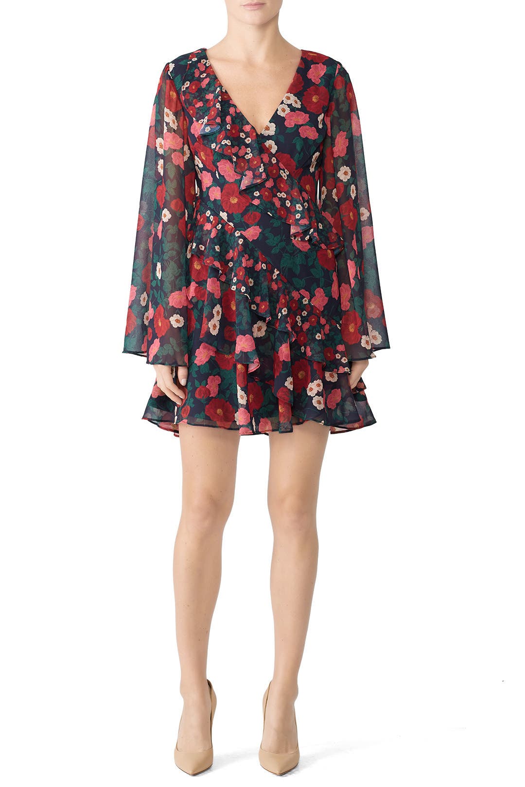mini red tulle dress Mini Solange Dress in Burgundy Tulle 3T