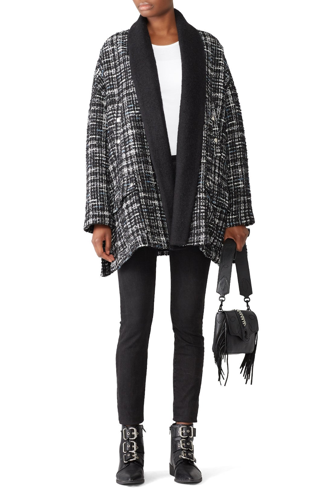 Holly Tweed Sweater Coat by The Kooples 0