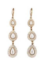 Teardrop Pearl Earrings by Nicole Miller Accessories