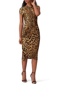 Leopard Print Slit Sheath by Rabanne