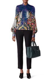 Printed Tie Neck Blouse by Peter Pilotto