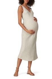 Linen Bias Maternity Dress by Rachel Pally