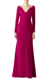 Fuchsia Cut Out Gown by Badgley Mischka
