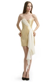 Mikade Gold Sash Dress by ERIN erin fetherston