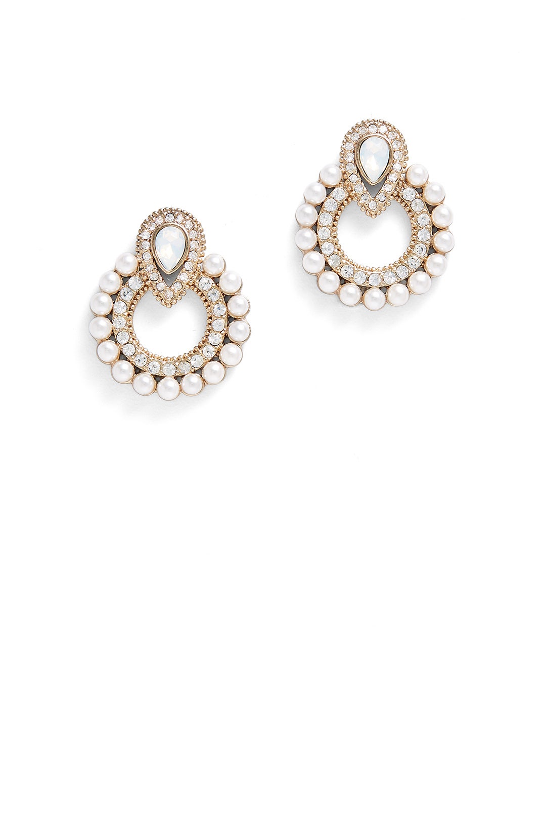 Pearl Drop Studs by Jenny Packham