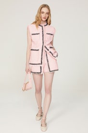 Pink Tweed Shorts by MSGM