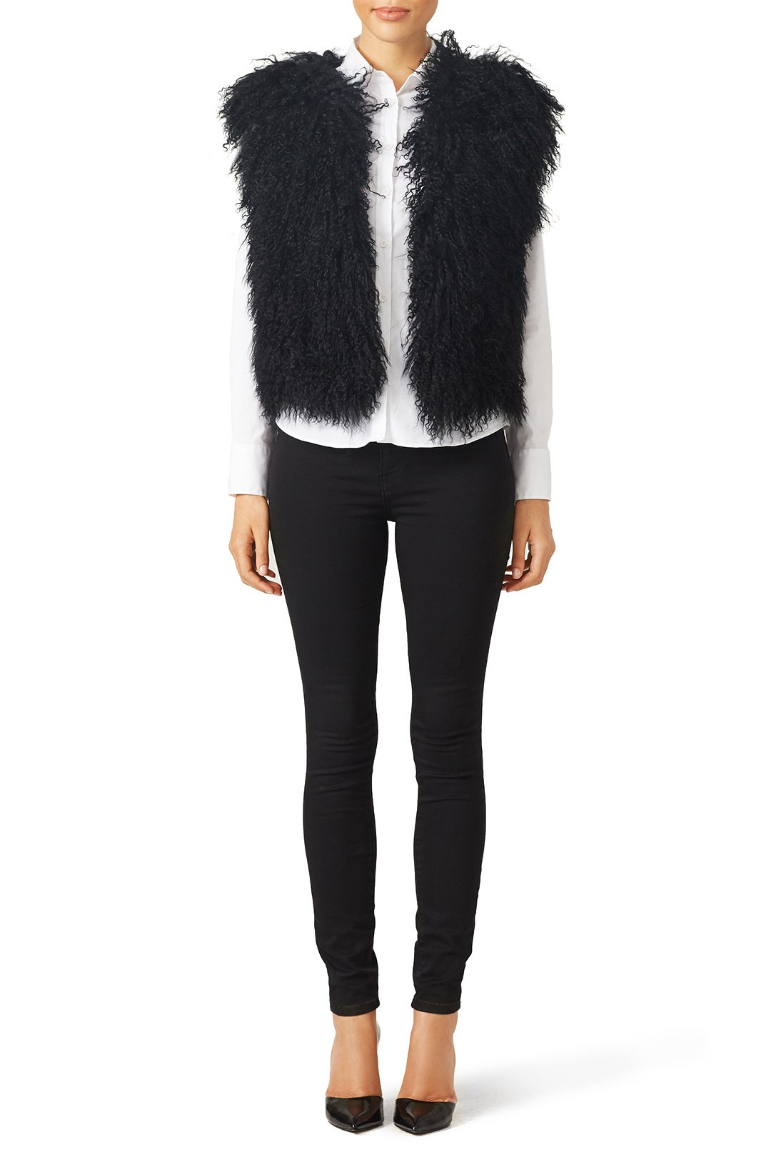 Black Anyssa Vest by Adrienne Landau 0