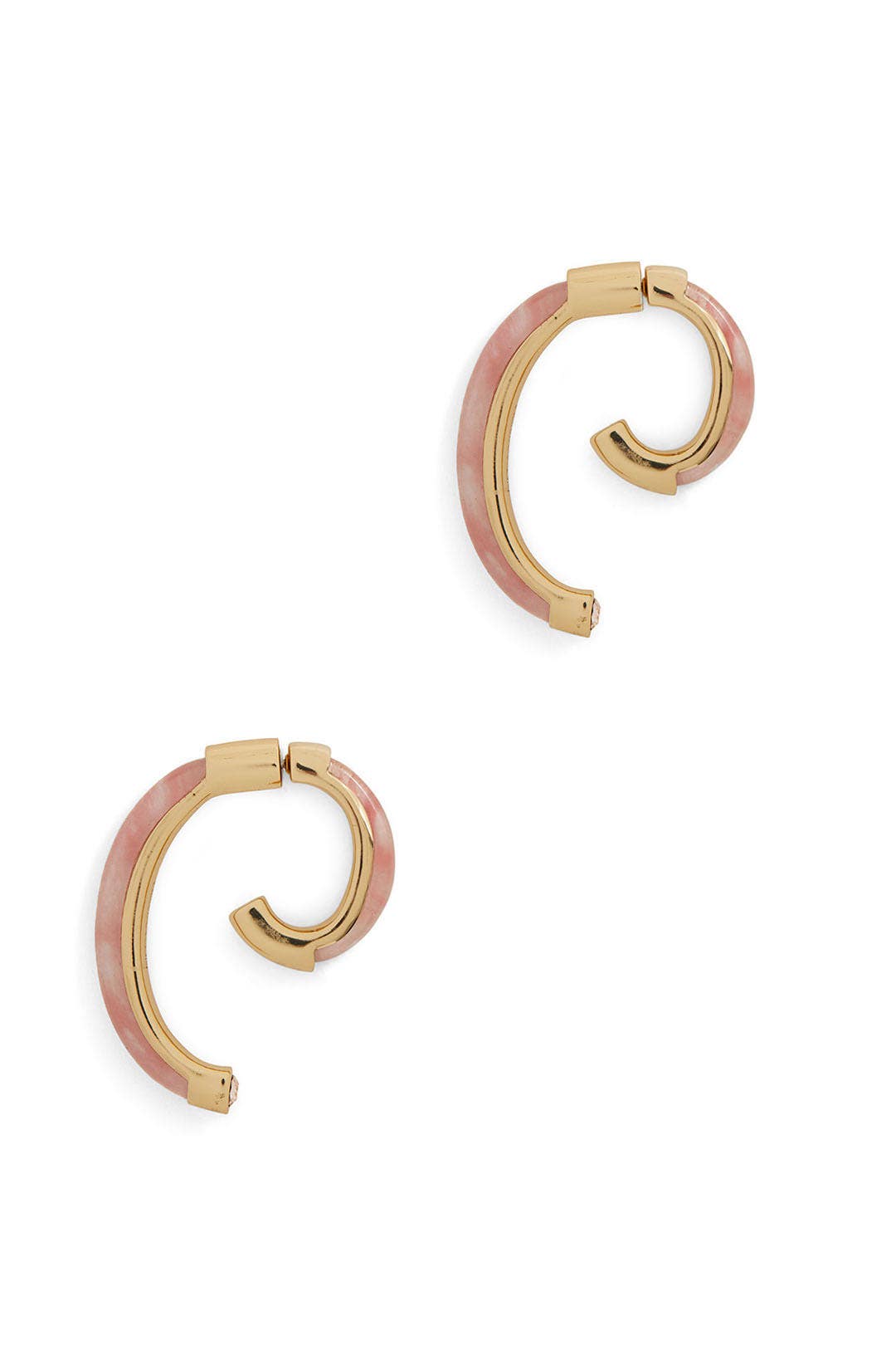 Cherry Quartz Gold Luna Earrings by DEMARSON 1