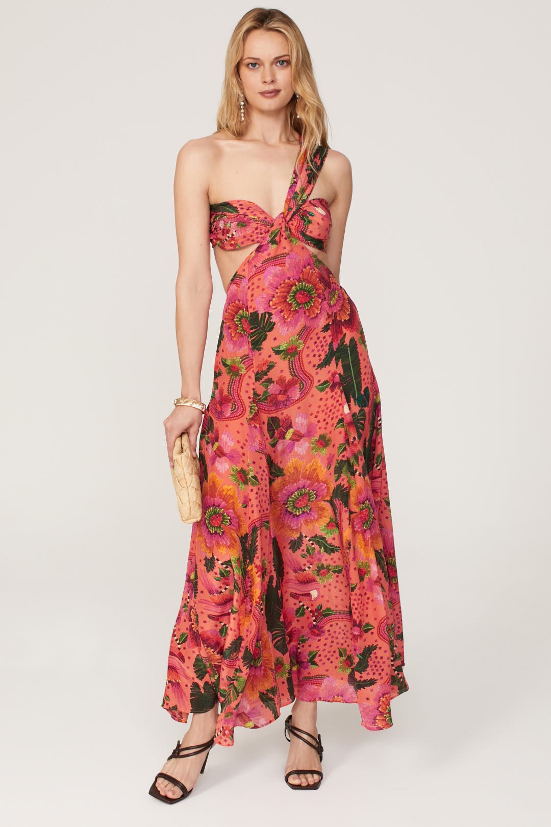 chinese dress ladies Off-White Bloom Garden Maxi Dress – FARM Rio main image 1