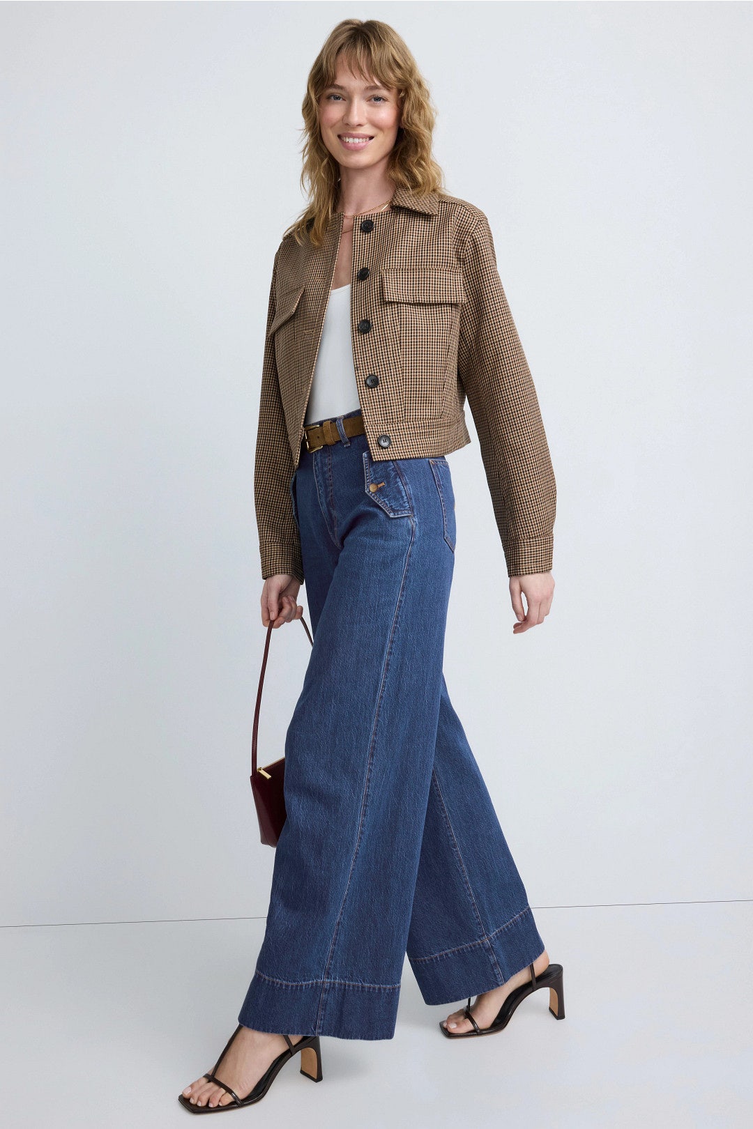 Dark Rinse James High Rise Wide Leg Jeans by Hudson 0