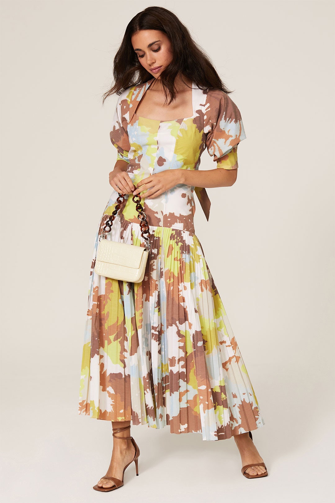 Iva Pleated Midi Dress by SIMKHAI 0