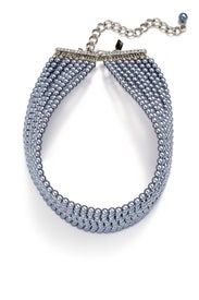 Dark Grey Pearl Choker by Kenneth Jay Lane