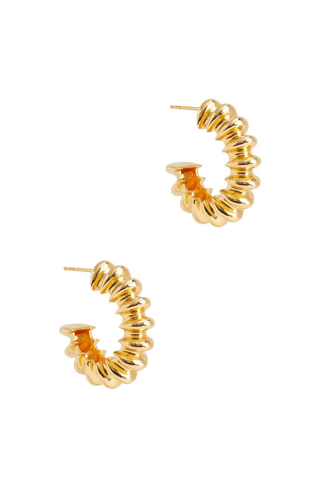 Gold Large Ridged Claw Hoops by Missoma
