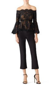 Scalloped Lace Top by Marchesa Notte