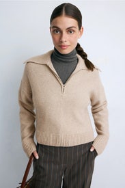 Premium Cashmino Quarter Zip Sweater by NAADAM