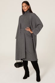 Charcoal Rib Knit Duster by Toccin
