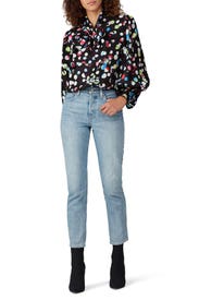 Abstract Printed Finley Blouse by Hunter Bell